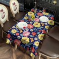 thumbnail image 2 of Pioneer Flower Floral Print Pattern Rectangle Tablecloth 60"x120", Waterproof Polyester Table Cloth, Wipeable Spillproof for Dining Camping Indoor Outdoor, 2 of 6