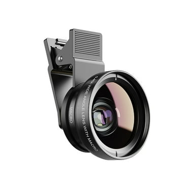 APEXEL APL-0.45WM Phone Lens Kit 0.45X Super Wide Angle & 12.5X Super Macro Lens HD Camera Lenses with Lens Clip for iPhone Samsung Huawei Xiaomi More Smartphone