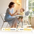 thumbnail image 5 of Zimtown Baby High Chair, 6 in 1 Convertible High Chairs for Babies and Toddlers, Portable Feeding Chair with 5-Point Safety Harness, Adjustable Dining Tray, Light Gray, 5 of 10