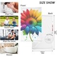 thumbnail image 3 of Dreamtimes Hand Towels Rainbow Sunflower 2 PCS, Cotton Bath Towels Drying Face Hands Body Decorative Water Absorbent Lightweight Washcloth for Bathroom Ktichen Travel Gym, 16"×28", 3 of 7