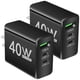 thumbnail image 1 of Cargador USB A HotShot DashBlack 2 Pzas 3 Puertos USB 5V 2.4A Max 40W 100-240V 50-60Hz Negro, 1 of 1