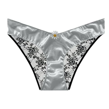 

Underwear For Women Plus Size Lace Low Waist Seamless Hollow Out Pure Cotton Briefs Panties 6 Pack