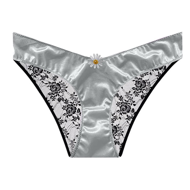 Gibobby Calzones para mujer sexy Calzoncillos de algodón ahuecados sin costuras de cintura de encaje para mujer(Verde,G)