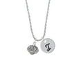 thumbnail image 2 of Delight Jewelry Silvertone Large Angled Rope Spinner Silvertone Script Initial Disc - I - Charm Necklace, 20"+3", 2 of 4