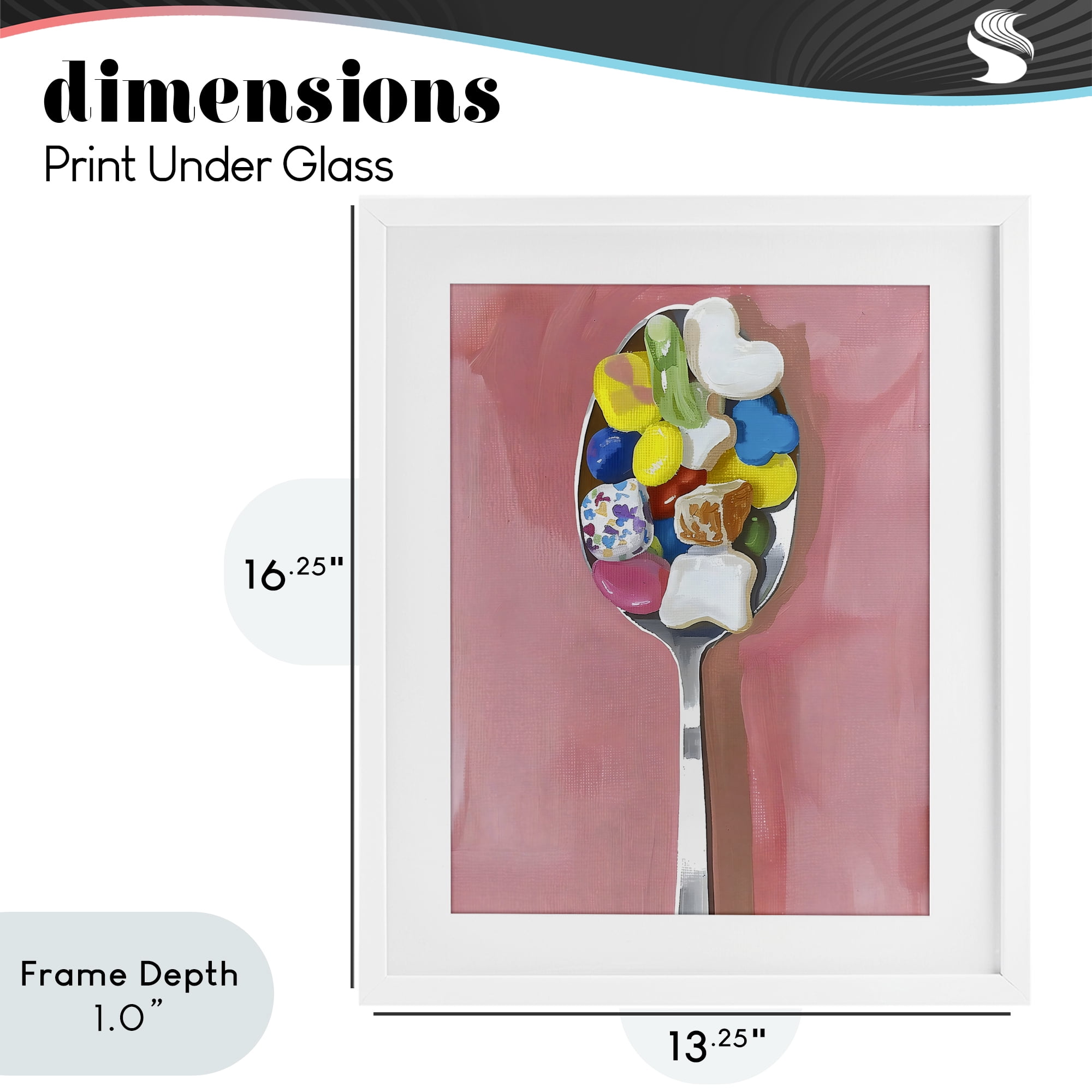 Stupell Industries Nostalgic Fun Breakfast Spoon White Framed Print Under Glass, design by The Prints Vibe