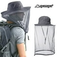 thumbnail image 4 of AYAMAYA Fishing Hat with Neck Face Cover, Sun Hat with Mesh , Anti Mosquito Gnats Net Hat for Hiking, Backpacking,Camping(Gray), 4 of 7