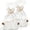White, variant on Woven Rope Gift Basket with Bag & Ribbon, Small Decorative Storage Basket for Holiday Presents, Empty Basket for Toys, Christmas, Baby Shower, Housewarming Gift, 12x8x5 Inch