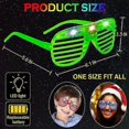 thumbnail image 3 of 10/15/30 Pcs Light Up Led Glasses 5 Colors Glow Glasses Glow In The Dark Party Supplies Neon Party Favors For Kids Adults MTS, 3 of 5