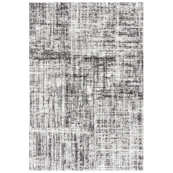 SAFAVIEH Berber Shag Clover Abstract Area Rug, Grey/Dark Grey, 3' x 5'