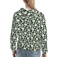 thumbnail image 7 of Sikiie White Daisies and Bee Women's Casual Hoodies Long Sleeve Lightweight Pullover Tops Loose Sweatshirt-X-Large, 7 of 7