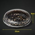 thumbnail image 6 of Hyasfey 10Pcs Round Sandwich Platter Trays with Lids Clear Pattern Printed Food-grade Durable Elegant Catering Trays Sushi Box, 6 of 8