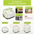 thumbnail image 2 of HELIAHOO 9 Pack Furniture Risers 1 Inch, Adjustable Bed Risers Heavy Duty for Table Desk Couch Chair Sofa Cabinet Bed Legs Dorm, Square Stackable Bed Raisers Blocks Lift Height 1", 2" AZ83-15067, 2 of 6