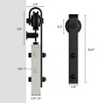 thumbnail image 2 of Dextrus Black Steel Single Door Barn Door Hardware Kit Standard Single, 2 of 5