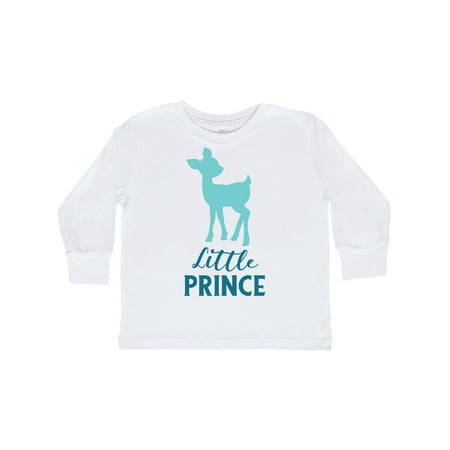 

Inktastic Little Prince Baby Deer Fawn - Blue Gift Toddler Boy Girl Long Sleeve T-Shirt