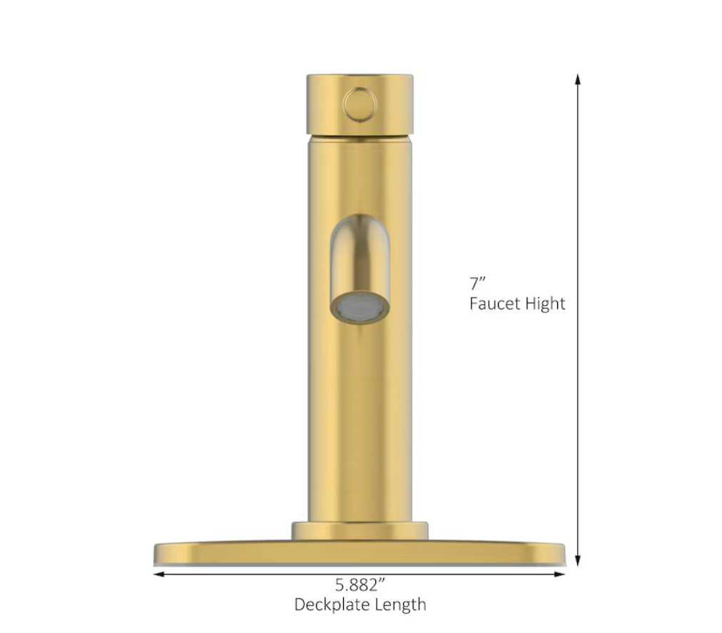 allen + roth Harlow Brushed Gold Single hole 1-handle WaterSense Mid-arc Residential Handle Bathroom Sink Faucet with Drain with Deck Plate