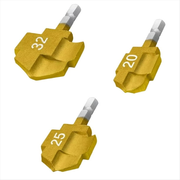 Broca de Elevación PPR de 20/25/32 mm, Broca de Expansión Escalonada para Tubería de Agua de 1/4 de Pulgada, Broca Perforadora con Revestimiento de Titanio, Broca Hexagonal.