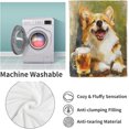 thumbnail image 4 of Cute Corgi Blanket,Corgi and Beer Flannel Throw Blankets,Soft Warm Lightweight Cozy Plush Animal Throws for Bedroom Sofa Office Home Decor Gifts for Women Girls 80"x60", 4 of 6