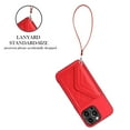 thumbnail image 7 of TECH CIRCLE Wallet Case For iPhone 12 Mini with Card Holder,Flip Premium PU Leather Magnetic Clasp Kickstand Heavy Duty Protective Cover with Wrist Strap for Apple iPhone 12 mini 5.4" 2020,Red, 7 of 7