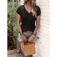thumbnail image 2 of Beautyin Blouse à Manches Courtes Col en V avec Manches en Dentelle, 2 of 5