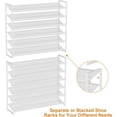 thumbnail image 6 of NEYCIL Large Shoe Rack 12 Tier Shoe Organizer, Heavy Duty Metal 6-Tier Stackable Shoe Storage Vertical Shoe Rack for Closet Front Door Entrance, Up to 75 Pairs, 44.8" W x 11.4" D x 85.1" H, White, 6 of 7
