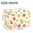 thumbnail image 3 of Kiwi Strawberries Melons Leaves Foldable Storage Bin with Lid and Handle Collapsible Storage Box 16.5 x 12.6 x 11.8 inches, 3 of 7