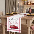 thumbnail image 2 of Table Runners 72 Inches Long Dress Scarves, Valentine's Day Farmhouse Kitchen Table Runner, Coffee Tablerunners, Love Heart Roses Romantic Modern Art 16x72 Inch, 2 of 9