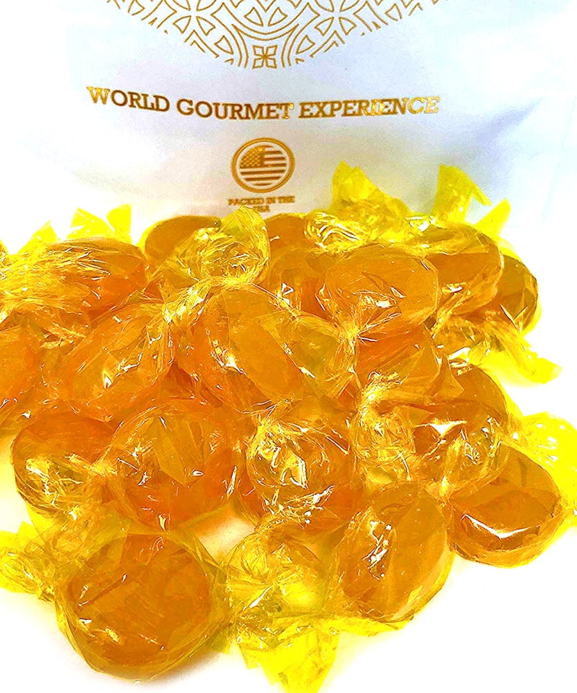 SweetGourmet Butterscotch Buttons, Arcor Premium Bulk Wrapped Hard Candy, 4 Pounds