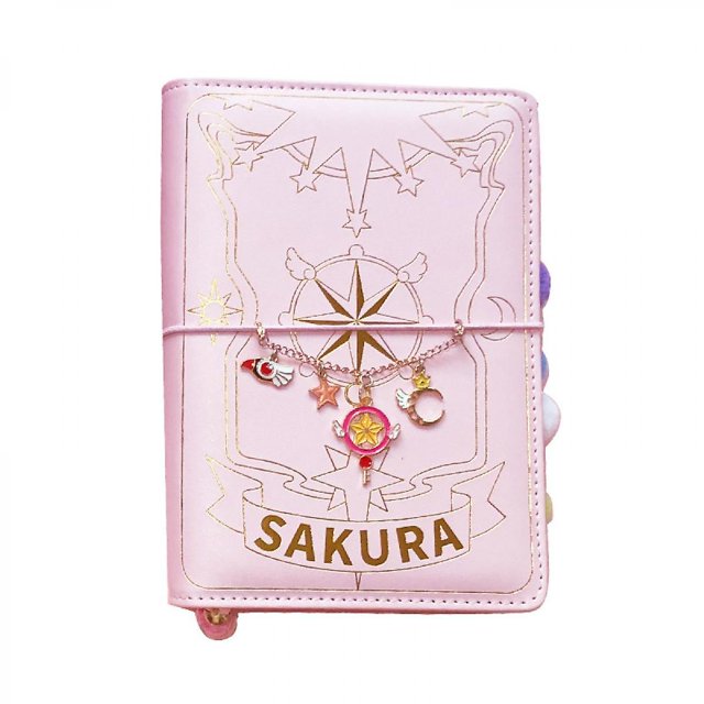SAYTAY Cuaderno de cuentas de mano de Sakura para niña mágica, material de herramienta de contabilidad de mano, conjunto completo de lindo cuaderno de hojas sueltas ST-001