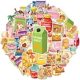 thumbnail image 2 of 35pcs-50pcs Cute Stickers Food Carton Stickers Snack Stickers for Laptops Notebooks Suitcases, 2 of 9