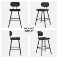 thumbnail image 2 of StorageWorks Leather Counter & Bar Stool with Large Seat and Back, Black, Set of 2, 2 of 6
