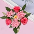 thumbnail image 6 of Tachiuwa Christmas Candle Wreaths Mini Wreaths 8inch Christmas Garland Xmas Wreath Candle Holder for Party Dining Room Front Door rose pink, 6 of 9