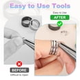thumbnail image 4 of Uxcell Jump Ring Opening Tool, 17mm Stainless Steel Jump Ring Opener Circle Split Opening Closing Finger Tool for Jewelry Making Supplies Craft Projects(Silver Multicolor, Pack of 10), 4 of 6