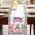 thumbnail image 3 of Table Runners 70 Inches Long Dress Scarves, Spring Gnomes Farmhouse Coffee/Dining/Kitchen Table Decor, Holiday Table Runner, Colorful Flowers Watercolor Butterfly Floral Plant 13x70 Inch, 3 of 9
