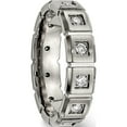thumbnail image 5 of Titanium Brushed And Polished With Cz 5mm Grooved Band (Size 10) Made In China tb487-10, 5 of 6