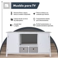 thumbnail image 2 of Mueble Para TV De Madera Big Room Comoda Cajonera Tela Repisas Hogar Blanco, 2 of 3