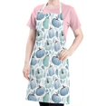 thumbnail image 5 of Fall Pumpkins Leaves Pattern Apron-Garden Aprons for Women with Pockets-Cotton Linen Waterproof Kitchen Cooking Gardening Aprons Adjustable for Kitchen,Cooking,BBQ and Salon 33"x27", 5 of 7