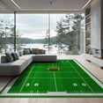 thumbnail image 2 of ODIKA 6'x9' Washable Area Rug Non-Slip, Chair-Friendly, Field Football Door Yardline Grid Center Markings Stadium Border for Dining Room, Under Table, Office Décor, 2 of 7