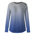 thumbnail image 5 of T Shirts For Women Long Sleeve Top Round Neck Basic Fashion Printed Tshir Thumbhole Tunic Tshirts, 5 of 5