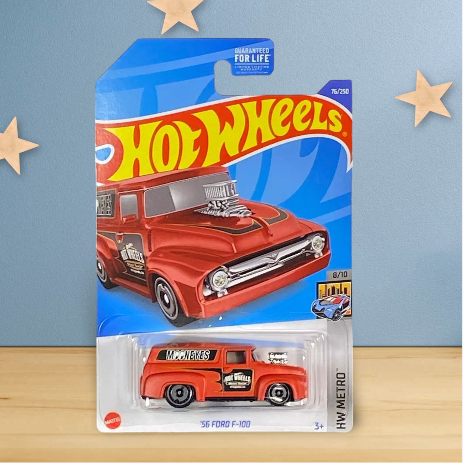 Hot Wheels 56 Ford F-100 2011 - Modellino Auto In Metallo Scala 1:64, Colore Blu, Edizione 93/244
