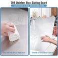 thumbnail image 5 of Cutting Boards, 304 Stainless Steel Cutting Board with lip, Chopping Board, Baking Board for Kitchen, Cutting Mats, Pastry Board for Meat, Vegetables, Non-Slip cutting board 19.7x27.6in(50 * 70cm), 5 of 6