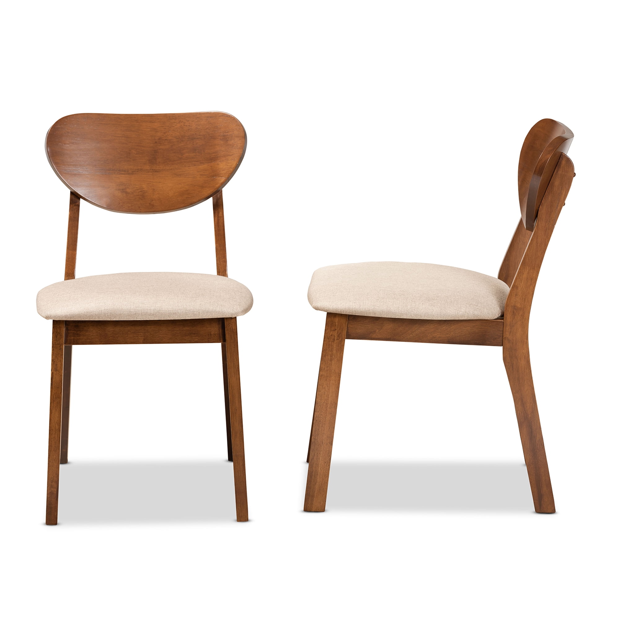 Baxton Studio Damara Dining Chair, Set of 2, Sand