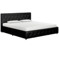 thumbnail image 6 of DHP Dakota Tufted Upholstered Storage Bed Frame, King, Black Faux Leather, 6 of 22