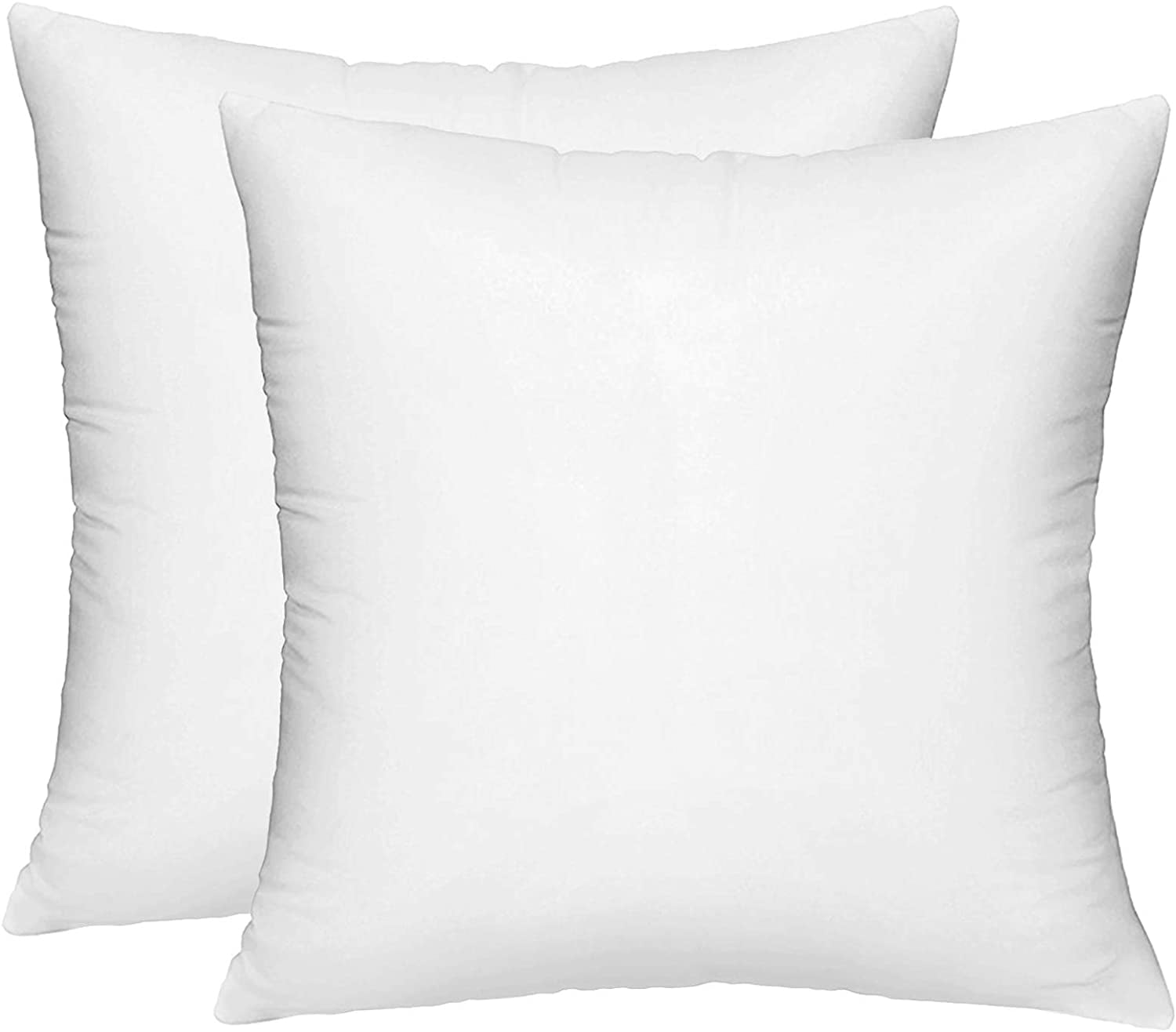 Square Indoor Decorative Pillows Harapu 4 Pack Throw Pillows Insert Bed and Couch Pillows,18 x 18 Inches（White） Stuffer Pillow Inserts