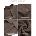 thumbnail image 5 of COOFANDY Mens Knit Pullover Sweater Mock Neck Button Sweater Fashion Casual Henley Sweater, 5 of 6