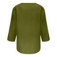 thumbnail image 5 of YanHoo 3/4 Sleeve Shirts for Women Tshirts Women Graphic Tees Vintage 3/4 Sleeve Dressy Casual Party Top 3/4 Sleeve V Neck Loose Fit Top, 5 of 6