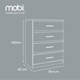 thumbnail image 3 of Mobi Cómoda Cajonera 78cm Madera 4 Cajones Sicilia Chocolate Mobi Muebles Elegante, 3 of 6