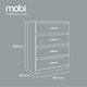 thumbnail image 3 of Mobi Cómoda Cajonera 78cm Madera 4 Cajones Sicilia Chocolate Mobi Muebles Elegante, 3 of 6