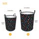 thumbnail image 3 of Balery Multi-Colored Stars Cesta de ropa redonda con asas, impermeable, independiente, para ropa, juguetes, dormitorio y familia-Small, 3 of 6