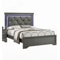 thumbnail image 5 of Queen Size Solid Wood Platform Bed Frame with Built-in LED, Gray, No Box Spring Needed, for Bedroom, 5 of 8