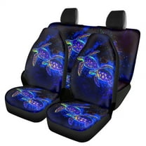 Renewold Sea Turtle Galaxy Car Front Back Seat Covers Full Set, Universal Fit Most Car SUV Van Truck, Fashion Auto Accessories for Women Men